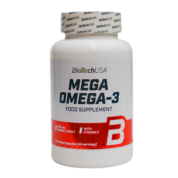 BioTech USA Mega Omega 3 90 Softgel Capsules (45 Servings)
