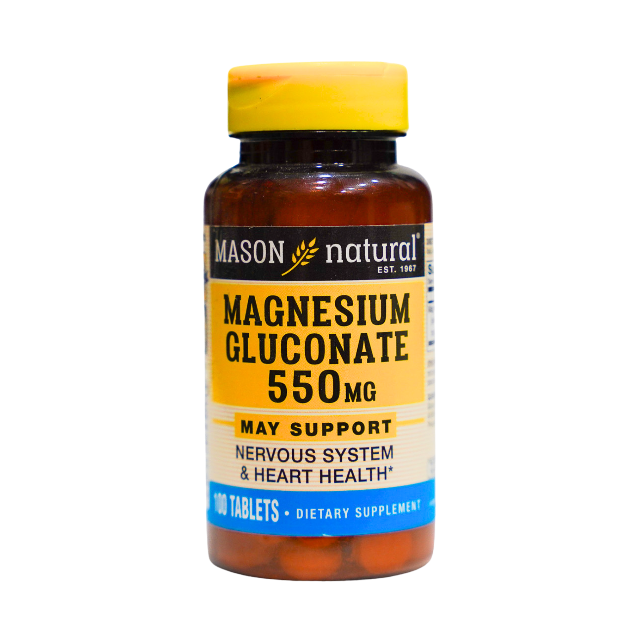 Mason Natural MAGNESIUM GLUCONATE 550MG TABLETS 100