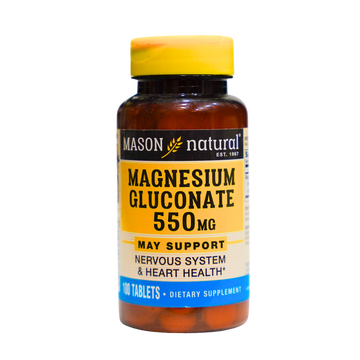 Mason Natural MAGNESIUM GLUCONATE 550MG TABLETS 100