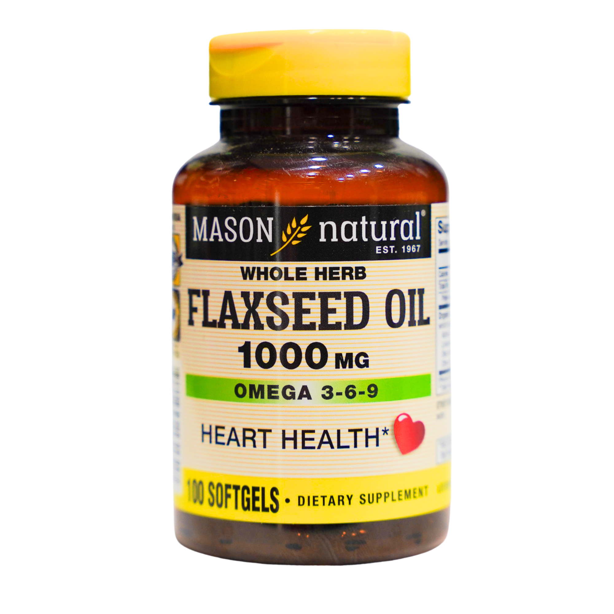 Mason Natural FLAXSEED OIL 1000MG OMEGA 3-6-9 SOFTGELS SOFTGELS 100