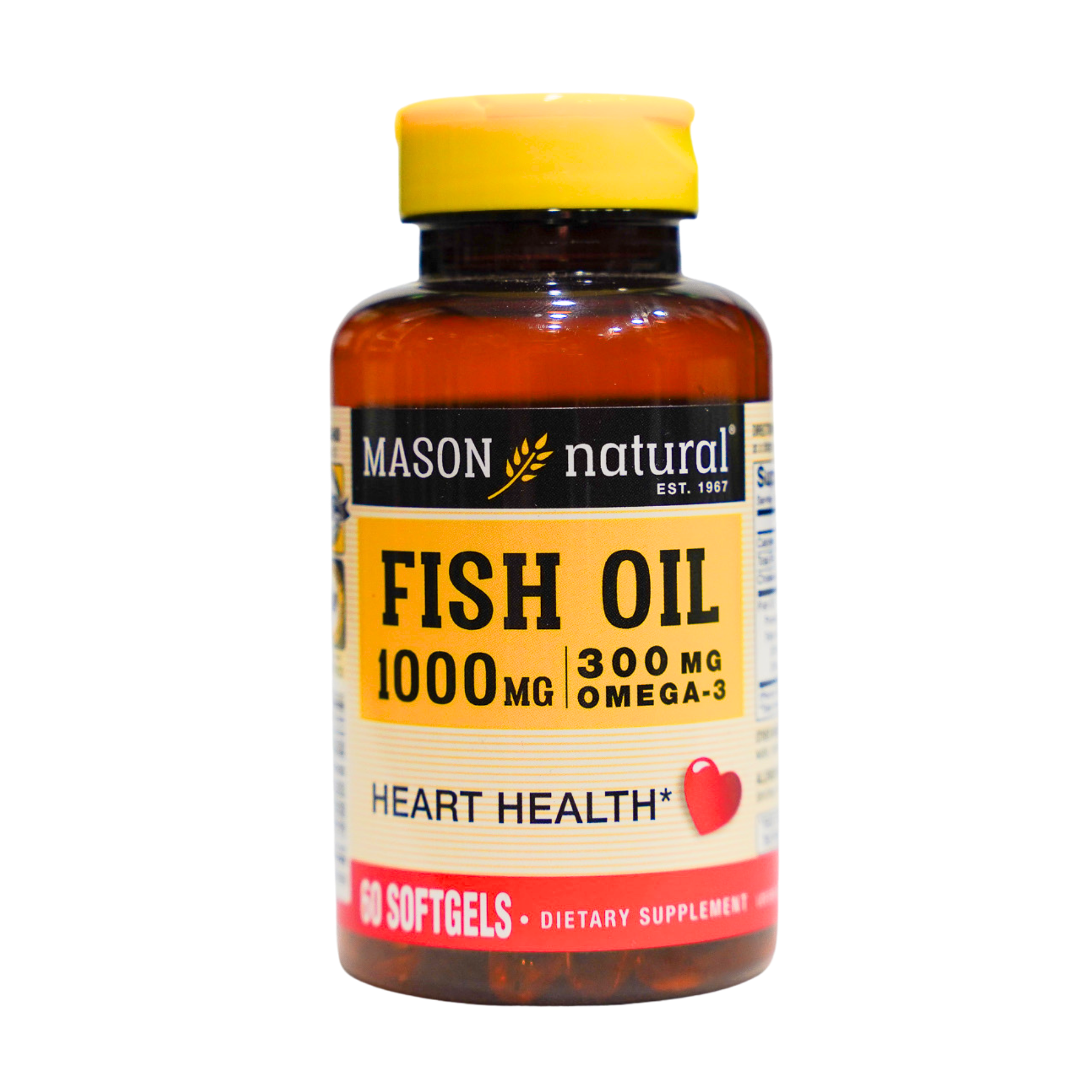 Mason Natural FISH OIL 1,000MG OMEGA-3 300MG SOFTGELS SOFTGELS 60