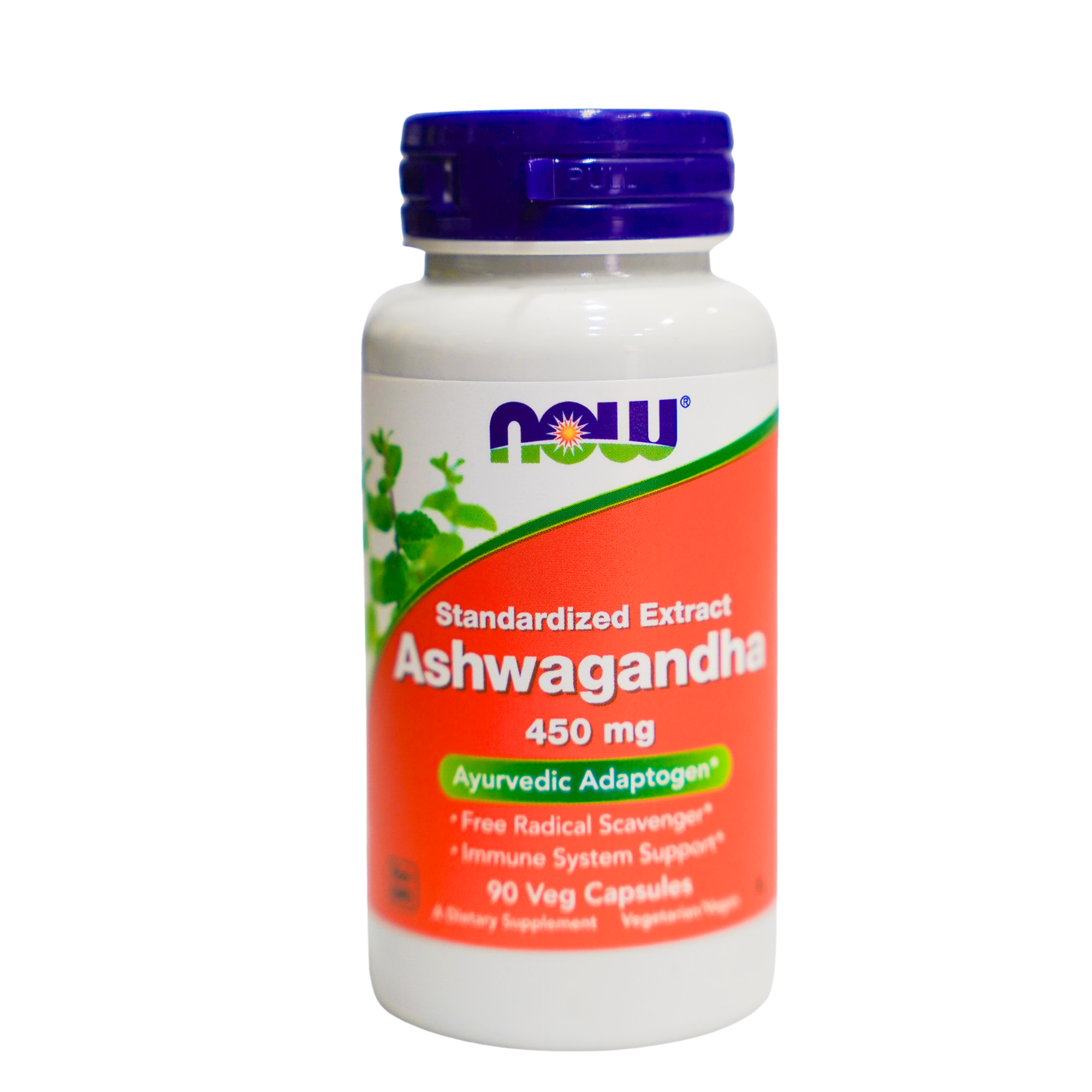 NOW Ashwagandha ( Withania somnifera ) 450 mg, 90 capsules végétales