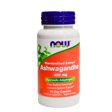 NOW Ashwagandha ( Withania somnifera ) 450 mg, 90 capsules végétales