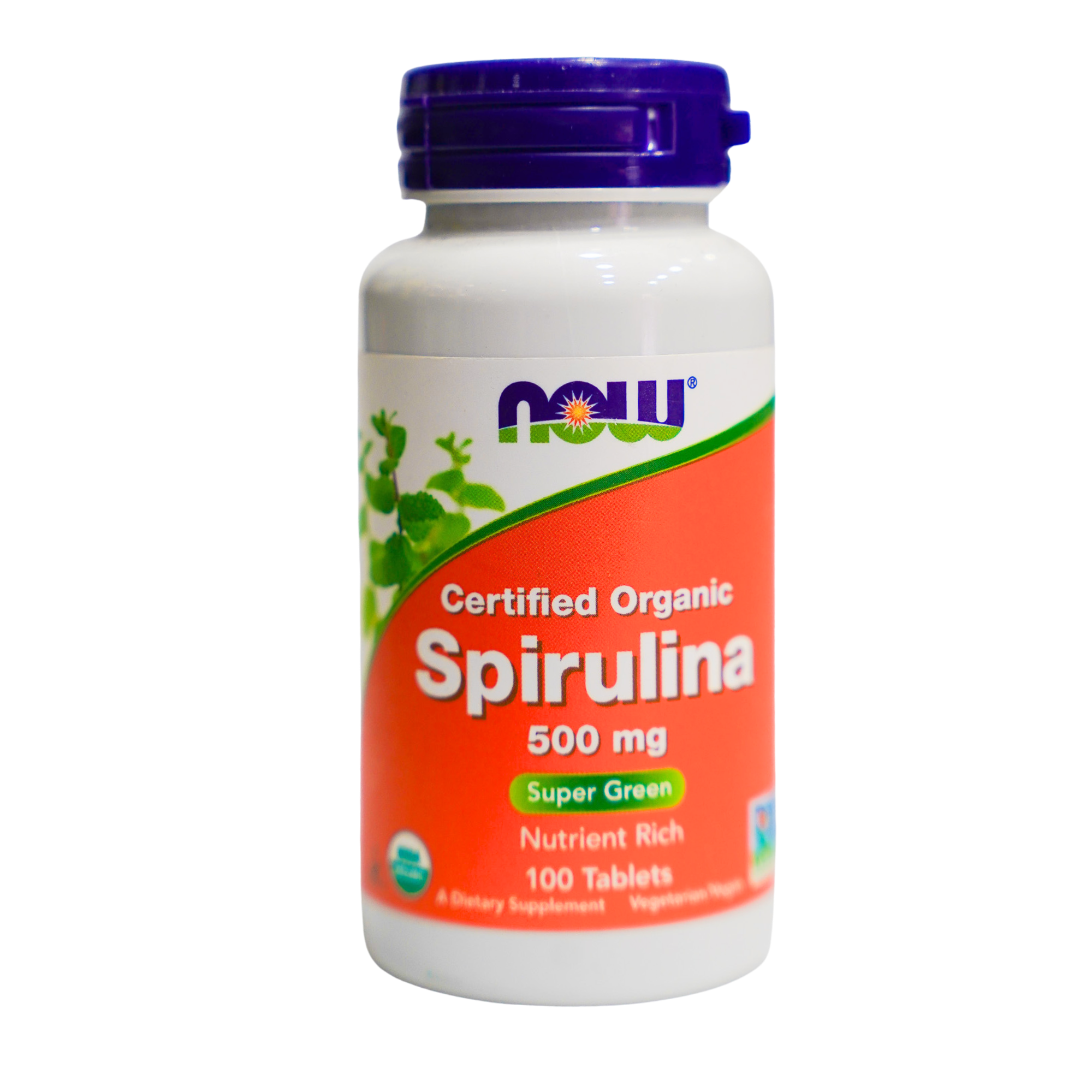 NOW Foods Spiruline certifiée biologique 500 mg 500 comprimés