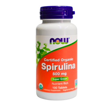 NOW Foods Spiruline certifiée biologique 500 mg 500 comprimés