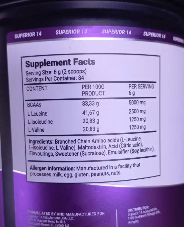 Superior 14 BCAA Zero Pot 350 gr